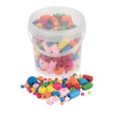 Artikelbild 1 für GLOREX Bastelset Holzperlen Formenmix mehrfarbig, Artikelnummer 224216