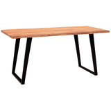 Artikelbild 1 für WOHNLING Esstisch akazie rechteckig, U-Fuß-Gestell schwarz, 160,0 x 80,0 x 76,0 cm, Artikelnummer 402071