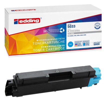 Artikelbild für edding EDD-5033 cyan Toner kompatibel zu KYOCERA TK-590C, Artikelnummer 284758