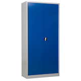 Artikelbild 1 für Gürkan Stahlschrank 100162 lichtgrau, enzianblau 4 Fachböden 92,0 x 42,0 x 195,0 cm, aufgebaut, 1 St., Artikelnummer 560115