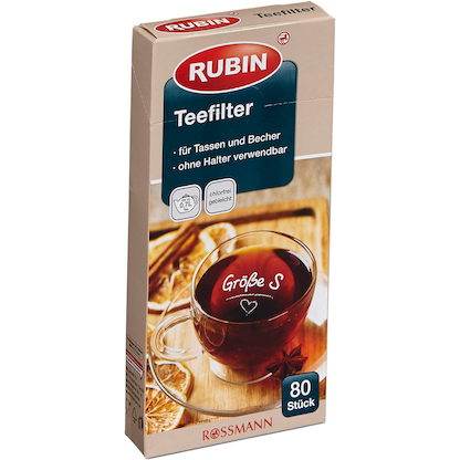 Artikelbild für RUBIN Teefilter, 80 St., Artikelnummer 212494