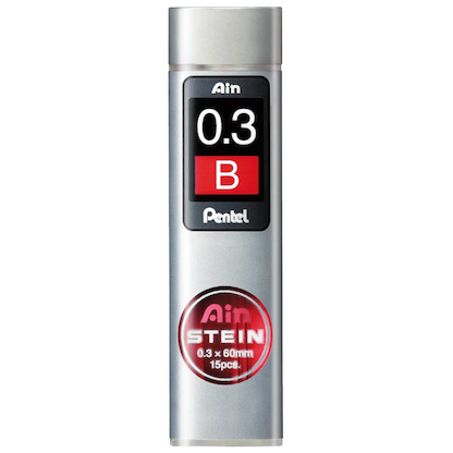 Artikelbild für Pentel Ain Stein C273 Feinminen-Bleistiftminen schwarz B 0,3 mm, 15 St., Artikelnummer 594232