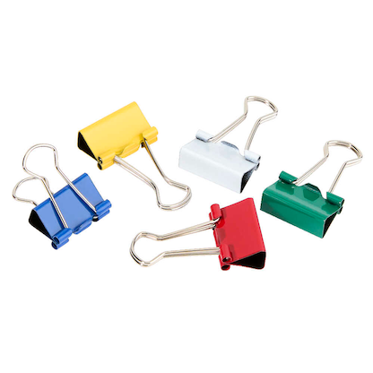 Artikelbild 2 für Gowi Foldbackklammern farbsortiert 2,5 cm, 70 St., Artikelnummer 721437