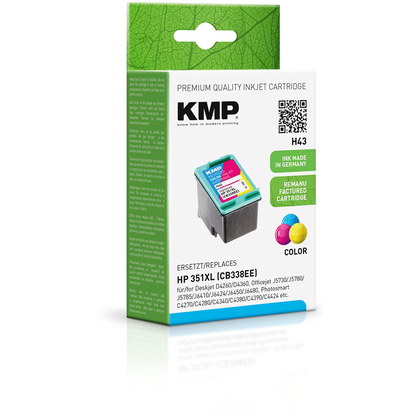 Artikelbild 2 für KMP H43 color Druckerpatrone kompatibel zu HP 351XL (CB338EE), Artikelnummer 599019
