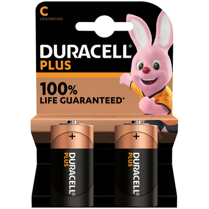 Artikelbild für DURACELL Batterien PLUS Alkali-Mangan Baby C 1,5 V, 2 St., Artikelnummer 561706