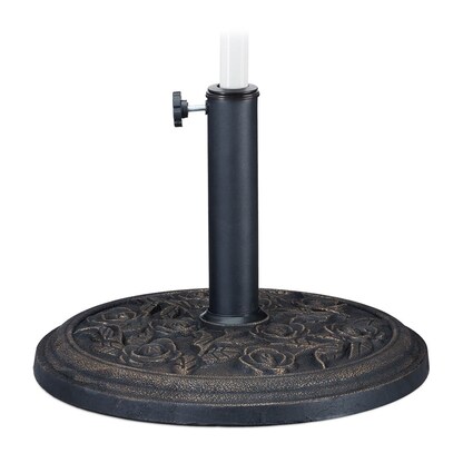 Artikelbild für relaxdays Sonnenschirmständer schwarz/gold, Kunststoff, Artikelnummer 767861