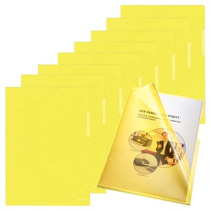 Artikelbild für bene Sichthüllen DIN A4 gelb glatt 0,15 mm, 100 St., Artikelnummer 839837