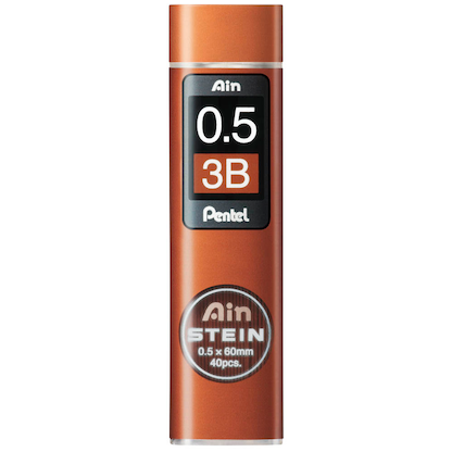 Artikelbild für Pentel Ain Stein C275 Feinminen-Bleistiftminen schwarz 3B 0,5 mm, 40 St., Artikelnummer 594244