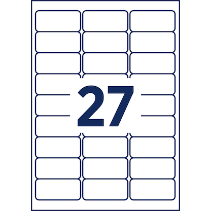 Artikelbild 3 für AVERY Zweckform Namensetiketten L4784-20 weiß 63,5 x 29,6 mm, 20 Blatt, Artikelnummer 585372