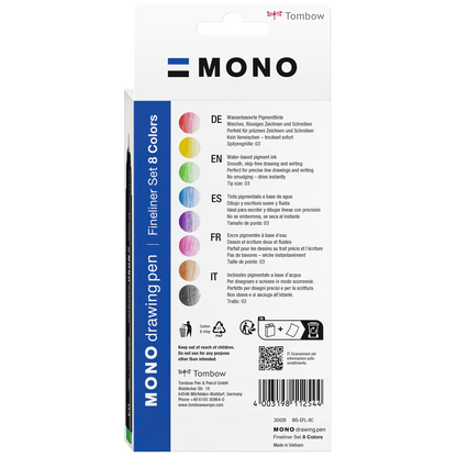 Artikelbild 2 für Tombow MONO Fineliner-Set farbsortiert 0,35 mm, 8 St., Artikelnummer 700912