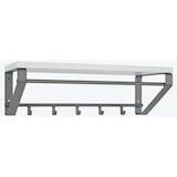 Artikelbild 1 für HAKU Möbel Wandgarderobe 13845 anthrazit Metall 5 Haken 70,0 x 23,0 cm, Artikelnummer 550691