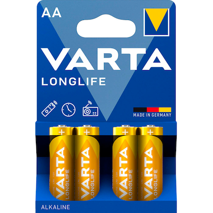 Artikelbild 3 für VARTA Batterien LONGLIFE Alkali-Mangan Mignon AA 1,5 V, 4 St., Artikelnummer 399442
