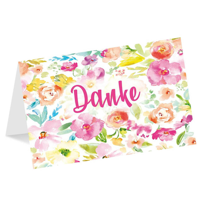 Artikelbild für LUMA Dankeskarte Blumenrand LU2365 DIN B6, 1 St., Artikelnummer 798227