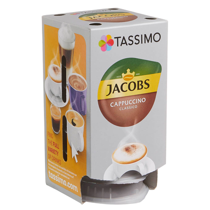 Artikelbild 12 für TASSIMO JACOBS CAPPUCCINO CLASSICO Kaffeediscs, Arabica- und Robustabohnen 8 Stück, Artikelnummer 857649
