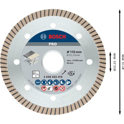 Artikelbild 3 für BOSCH Diamant-Trennscheibe Best Ceramic Extra-Clean Turbo, 1 St., Artikelnummer 453322