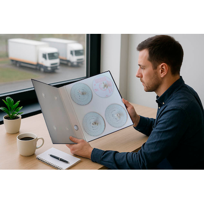 Artikelbild 3 für HAUG Diagrammscheiben Diagrammscheibenordner blau Kunststoff 5,0 cm DIN A4, 1 St., Artikelnummer 453720