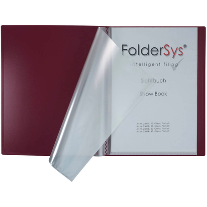 Artikelbild 4 für FolderSys FolderSys® Sichtbuch DIN A4, 40 Hüllen bordeaux, 1 St., Artikelnummer 642215