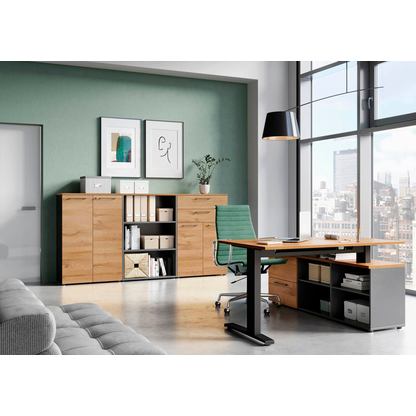 Artikelbild 7 für GERMANIA Aktenregal Agenda Home grafit, grandson-eiche 80,0 x 40,0 x 197,0 cm, 1 St., Artikelnummer 121837