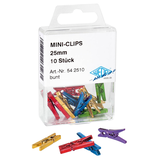 Artikelbild 1 für WEDO Kunststoff-Dekoklammern mehrfarbig Mini-Clips, 10 St., Artikelnummer 500407