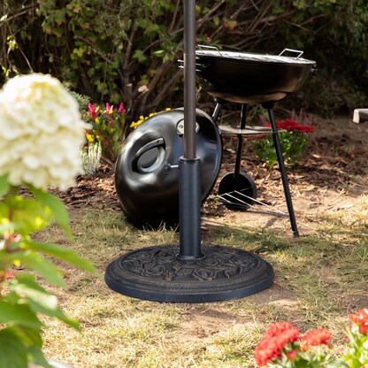 Artikelbild 5 für relaxdays Sonnenschirmständer schwarz/gold, Kunststoff, Artikelnummer 767861