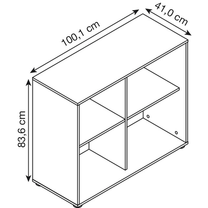 Artikelbild 2 für MÖBELPARTNER Aktenregal Antero eiche 100,1 x 41,0 x 83,6 cm, 1 St., Artikelnummer 172456