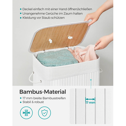 Artikelbild 6 für SONGMICS Wäschesammler weiß, 1 St., Artikelnummer 438479