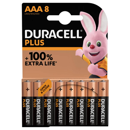Artikelbild für DURACELL Batterien PLUS Alkali-Mangan Micro AAA 1,5 V, 8 St., Artikelnummer 561727