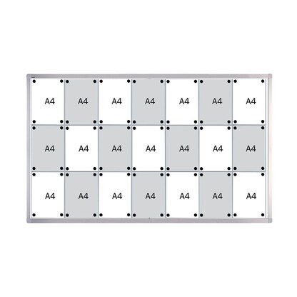 Artikelbild 8 für FRANKEN Schaukasten PRO silber 21x DIN A4 161,5 x 4,6 x 99,0 cm, 1 St., Artikelnummer 534875