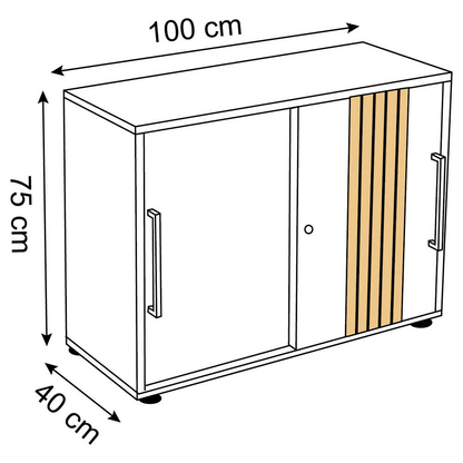 Artikelbild 4 für Kerkmann Sideboard Oxford, 13006036 weiß 100,0 x 40,0 x 75,0 cm, 1 St., Artikelnummer 802807