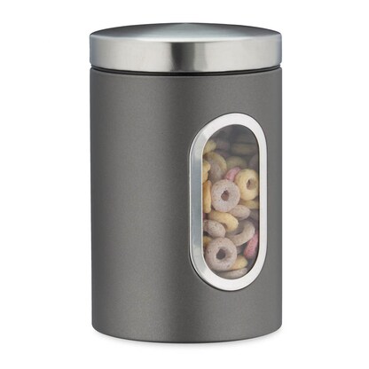 Artikelbild 3 für relaxdays Vorratsdose 17,0 cm hoch grau 1,4 l, 1 St., Artikelnummer 472892