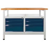 Artikelbild 1 für ADB Werkbank lichtgrau, anthrazitgrau 6 Schubladen 120,0 x 60,0 x 84,0 cm, Artikelnummer 204788