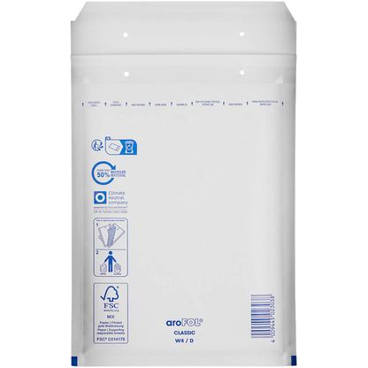 Artikelbild 3 für aroFOL® CLASSIC Luftpolstertaschen W4/D weiß für DIN A5, 100 St., Artikelnummer 488635