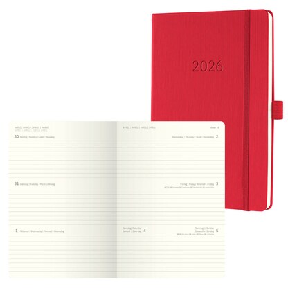 Artikelbild für SIGEL Buchkalender Conceptum 2026 rot, 1 St., Artikelnummer 568467