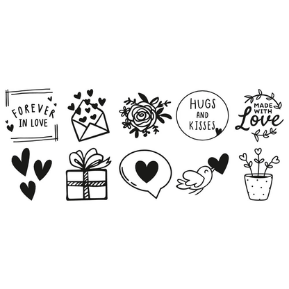 Artikelbild 3 für trodat switch Motivstempel Liebesbotschaften 2 x 2 cm, 1 St., Artikelnummer 587669