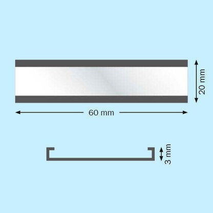 Artikelbild 2 für SPRINTIS Etikettenhalter magnetisch schwarz 6,0 x 2,0 cm, 4x 100 St., Artikelnummer 731319