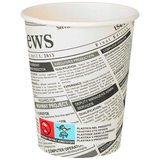 Artikelbild 1 für STARPAK Einweg-Kaffeebecher Newsprint weiß 0,2 l, 50 St., Artikelnummer 642477