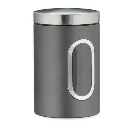 Artikelbild für relaxdays Vorratsdose 17,0 cm hoch grau 1,4 l, 1 St., Artikelnummer 472892