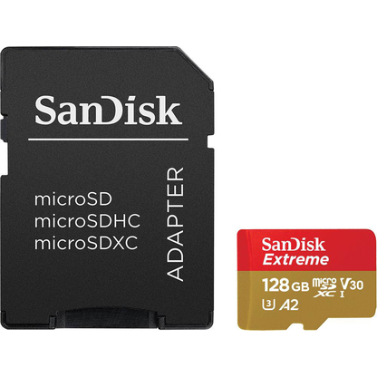 Artikelbild für SanDisk Speicherkarte microSDXC-Card Extrem, 128 GB, 1 St., Artikelnummer 827091