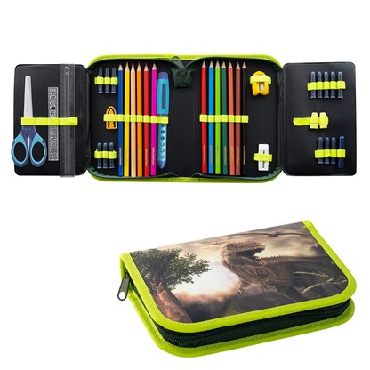 Artikelbild für EBERHARD FABER Federmäppchen befüllt Dino Motiv 42-teilig, 19,6 x 13,2 cm, Artikelnummer 419384