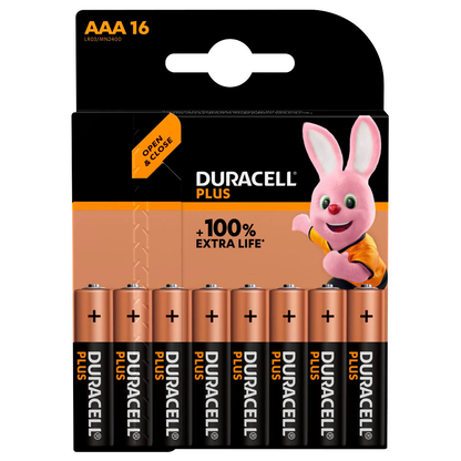 Artikelbild für DURACELL Batterien PLUS Alkali-Mangan Micro AAA 1,5 V, 16 St., Artikelnummer 561751