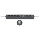 Artikelbild 1 für brennenstuhl Eco-Line Comfort Switch Plus 6-fach Steckdosenleiste mit Fußschalter 1,5 m schwarz, Artikelnummer 173462
