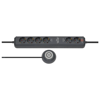 Artikelbild für brennenstuhl Eco-Line Comfort Switch Plus 6-fach Steckdosenleiste mit Fußschalter 1,5 m schwarz, Artikelnummer 173462