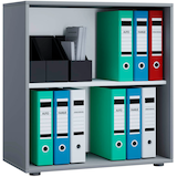 Artikelbild 1 für VCM my office Aktenregal L grau 70,0 x 37,0 x 74,0 cm, 1 St., Artikelnummer 345076