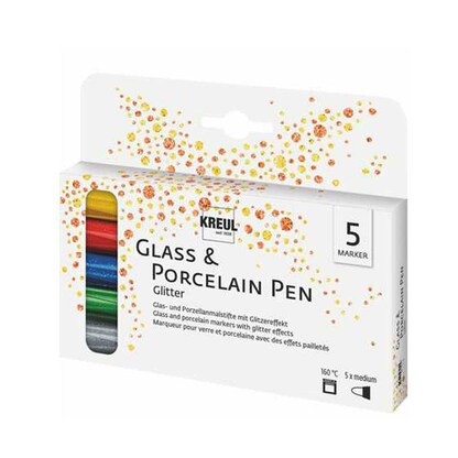 Artikelbild 2 für KREUL Glitter Porzellanstifte farbsortiert 2,0 - 4,0 mm, 5 St., Artikelnummer 512701