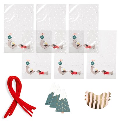 Artikelbild für folia PP-Bodenbeutel MERRY WOOFMAS 14,5 x 23,5 cm, 6 St., Artikelnummer 692382