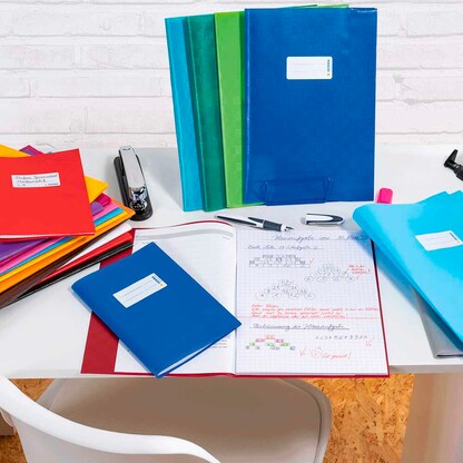 Artikelbild 6 für HERMA Heftumschlag mit Baststruktur rot Kunststoff DIN A5, Artikelnummer 548002