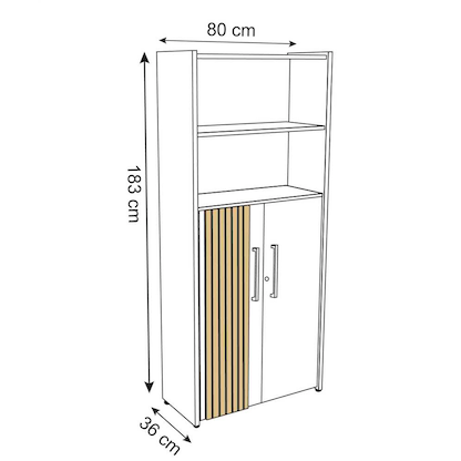 Artikelbild 2 für Kerkmann Regalschrank Oxford, 13000235 anthrazit 80,0 x 36,0 x 183,0 cm, 1 St., Artikelnummer 802738