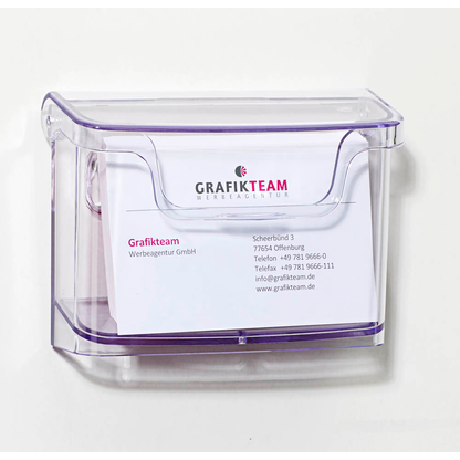 Artikelbild für SIGEL Wandprospekthalter transparent bis 96,0 x 60,0 mm 10,5 x 4,5 x 7,6 cm, 1 St., Artikelnummer 450231