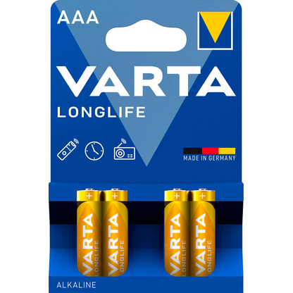 Artikelbild 3 für VARTA Batterien LONGLIFE Alkali-Mangan Micro AAA 1,5 V, 4 St., Artikelnummer 399653