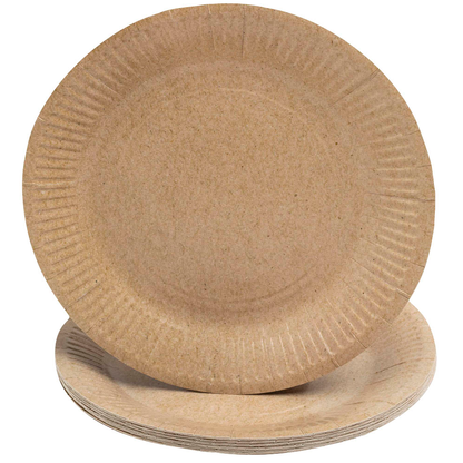 Artikelbild 3 für PROnappe Pappteller braun Ø 23,0 cm, 20 St., Artikelnummer 345726